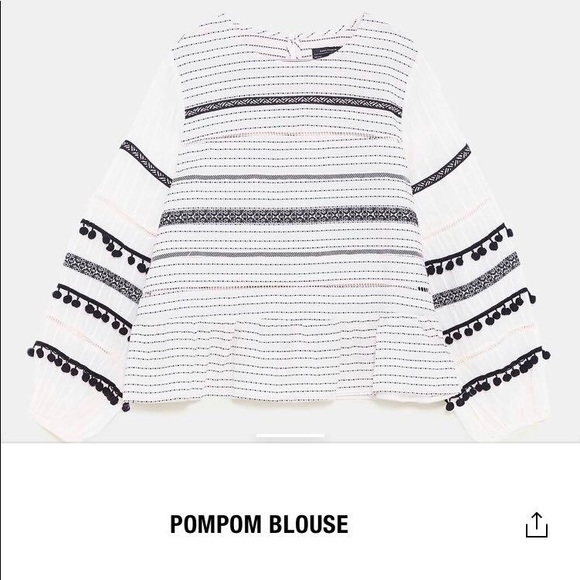 Zara Pom Pom blouse - Picture 4 of 5